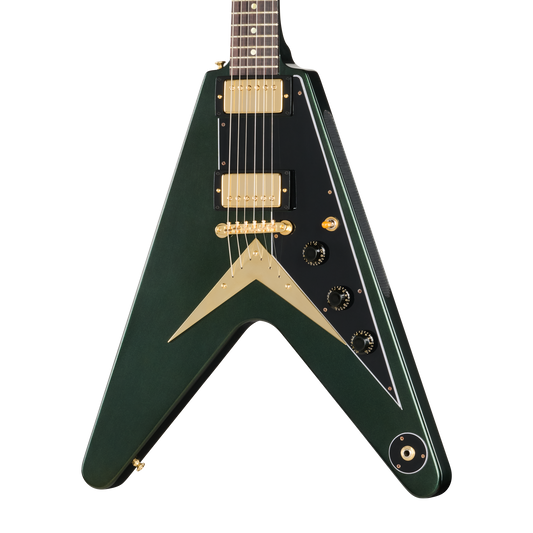 Gibson Custom 1958 Mahogany Flying V Reissue, VOS, British Racing Green Electric Guitar Gibson Custom