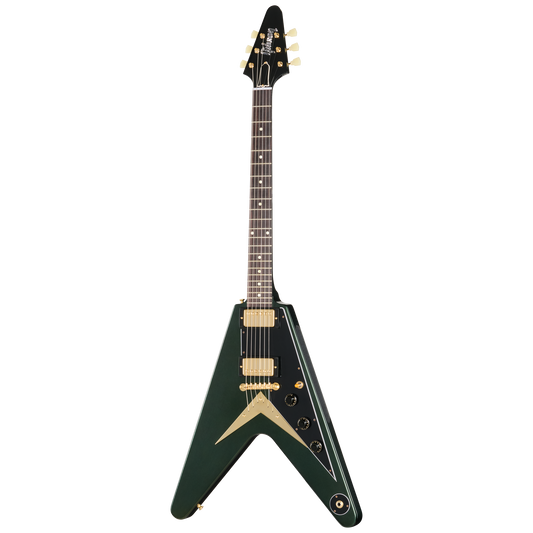 Gibson Custom 1958 Mahogany Flying V Reissue, VOS, British Racing Green Electric Guitar Gibson Custom