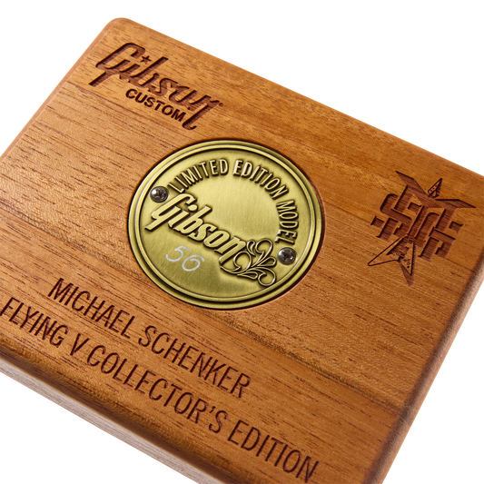 Gibson Custom Michael Schenker 1971 Flying V Collector’s Edition, Black/White Electric Guitar Gibson