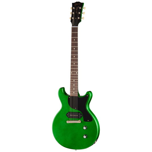 Gibson Custom 1960 Les Paul Junior Double Cut Reissue, VOS, Green Sparkle Electric Guitar Gibson Custom